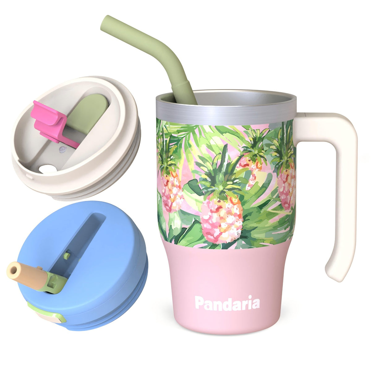 Insulated tumbler with Straw, 20oz Pineapple Crush Travel Cup