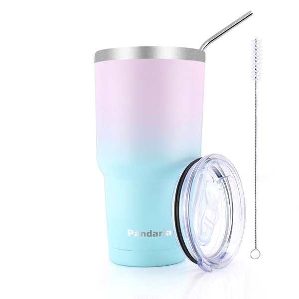 30oz Vacuum Insulated Tumbler Thermal Coffee Cup Large Travel Mug with Lid&Straw, Twilight